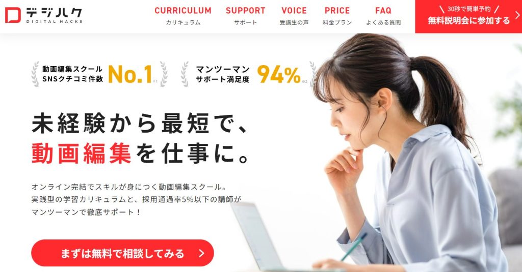 動画編集ソフトの使い方を学ぶならデジハク!