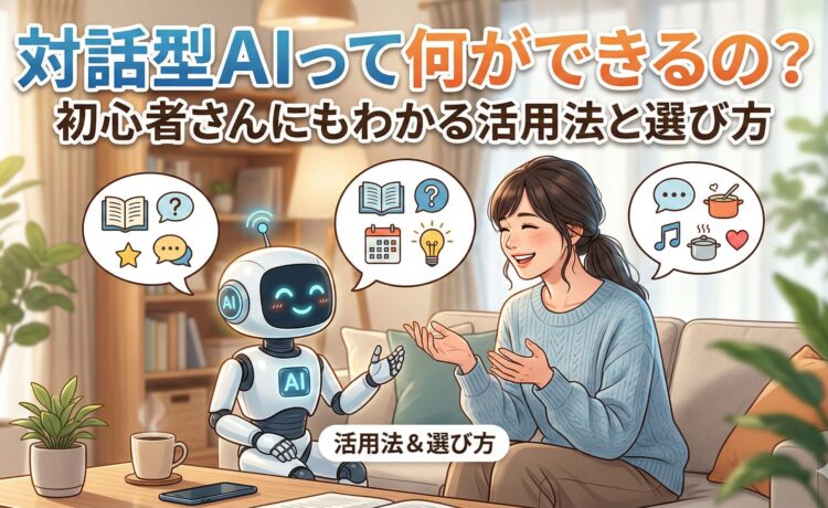 対話型AIって何ができるの？初心者さんにもわかる活用法と選び方