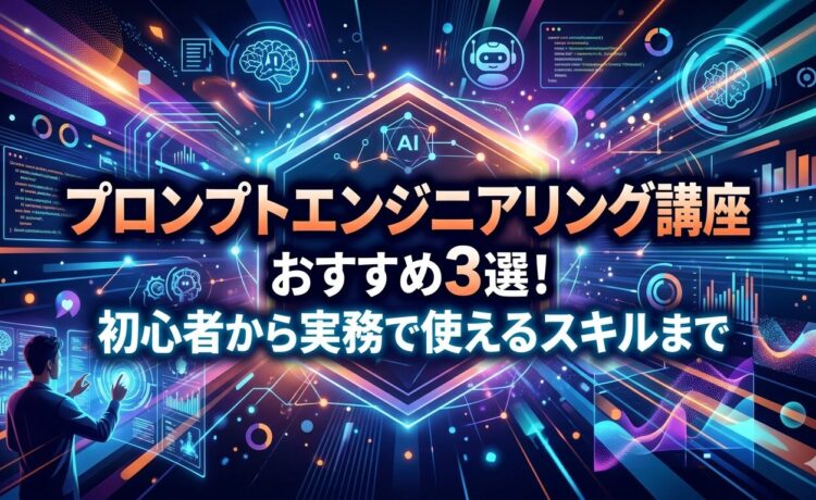 プロンプトエンジニアリング講座おすすめ3選！初心者から実務で使えるスキルまで